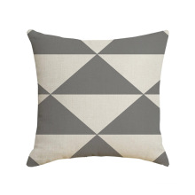 Classic Set of 4 vintage retro Gray white gradient geometric flocks pillowcase Home Decor Cushion Covers
